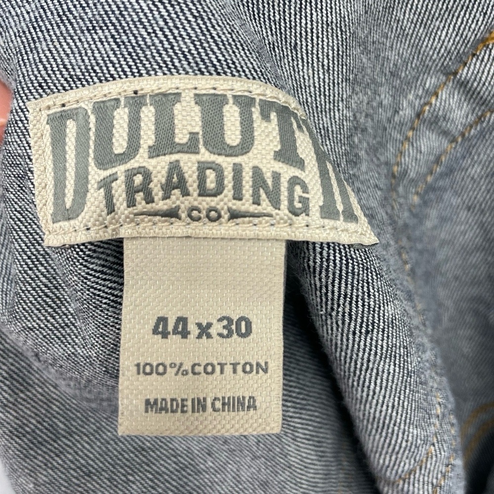 DULUTH Trading Company Mens Dark Wash Zipper Fly Classic Jeans 44x30 - Picture 7 of 9